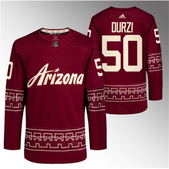 Men's Arizona Coyotes #50 Sean Durzi Garnet Alternate Pro Jersey - Ujersey