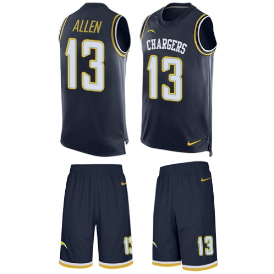 Men's Nike Los Angeles Chargers #13 Keenan Allen Limited Navy Blue Tank Top Suit NFL Jersey - Ujersey