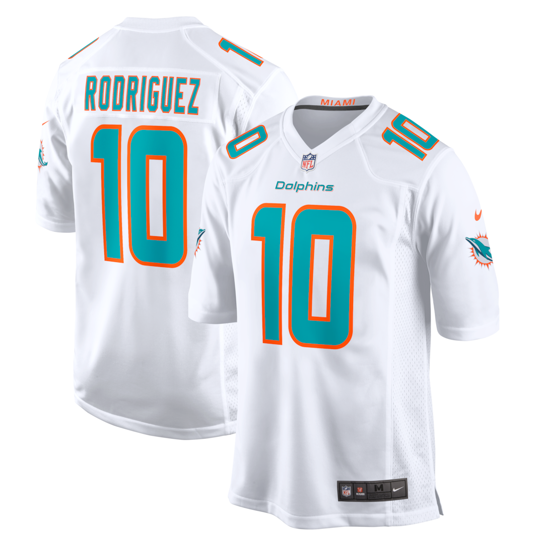 Men's Miami Dolphins Jacob Rodriguez Nike White Game Jersey - Ujersey