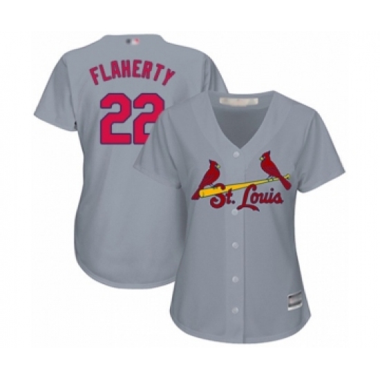 Women's St. Louis Cardinals #22 Jack Flaherty Authentic Grey Road Cool Base Baseball Player Jersey - Ujersey