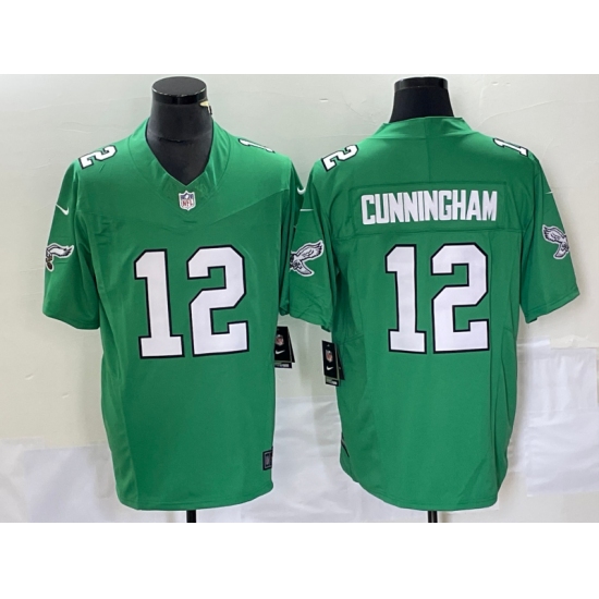 Men's Nike Philadelphia Eagles #12 Randall Cunningham Green 2023 F.U.S.E. Vapor Limited Throwback Stitched Football Jersey - Ujersey