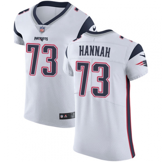 Men's Nike New England Patriots #73 John Hannah White Vapor Untouchable Elite Player NFL Jersey - Ujersey