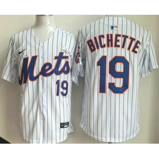 Men's New York Mets #19 Bo Bichette White Limited Jersey - Ujersey