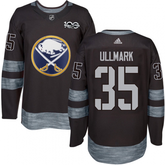 Men's Adidas Buffalo Sabres #35 Linus Ullmark Premier Black 1917-2017 100th Anniversary NHL Jersey - Ujersey