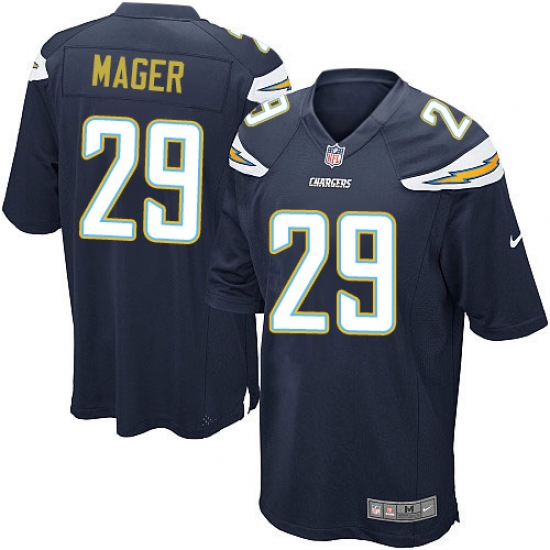 Men's Nike Los Angeles Chargers #29 Craig Mager Game Navy Blue Team Color NFL Jersey - Ujersey