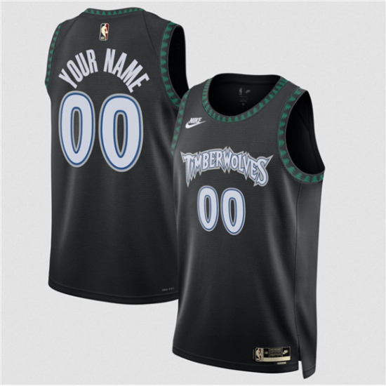 Men's Minnesota Timberwolves Active Player Custom Black 2025 Classic Edition Stitched Jersey - Ujersey