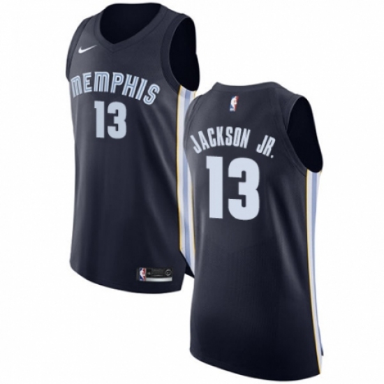 Women's Nike Memphis Grizzlies #13 Jaren Jackson Jr. Authentic Navy Blue Road NBA Jersey - Icon Edition - Ujersey