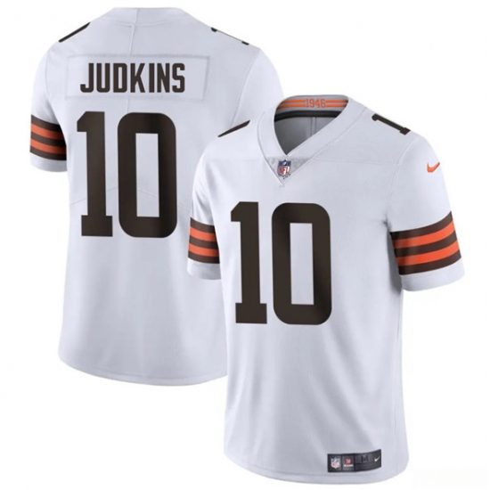 Men's Cleveland Browns #10 Quinshon Judkins White 2025 Vapor Limited Football Stitched Jersey - Ujersey