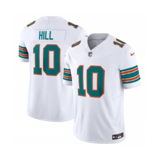 Men's Nike Miami Dolphins #10 Tyreek Hill White 2023 F.U.S.E Alternate Vapor Limited Football Stitched Jersey - Ujersey