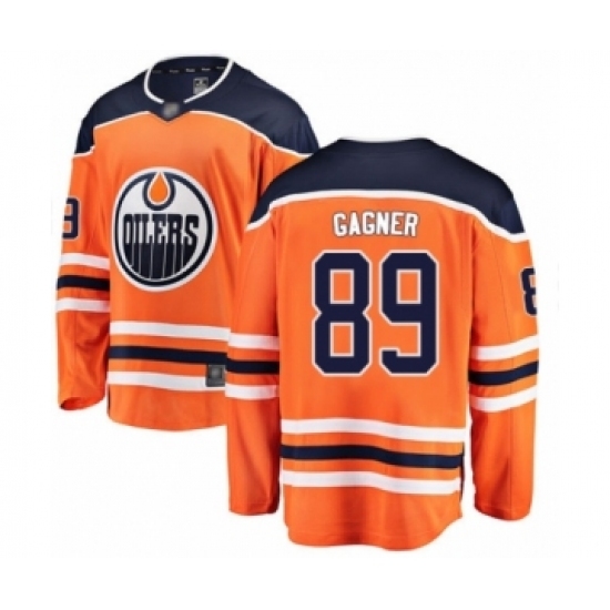 Youth Edmonton Oilers #89 Sam Gagner Authentic Orange Home Fanatics Branded Breakaway Hockey Jersey - Ujersey
