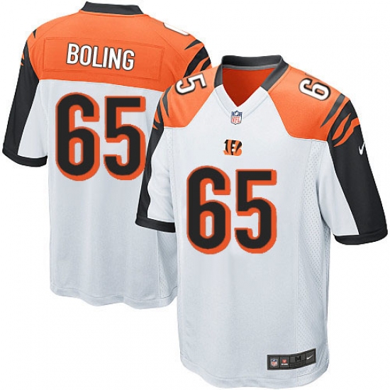 Men's Nike Cincinnati Bengals #65 Clint Boling Game White NFL Jersey - Ujersey