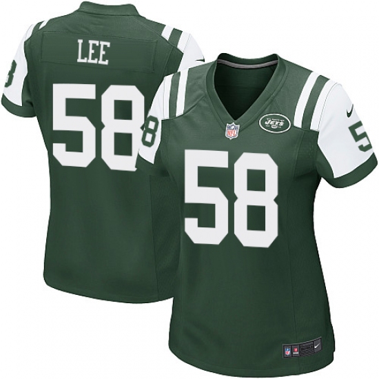 Women's Nike New York Jets #58 Darron Lee Game Green Team Color NFL Jersey - Ujersey