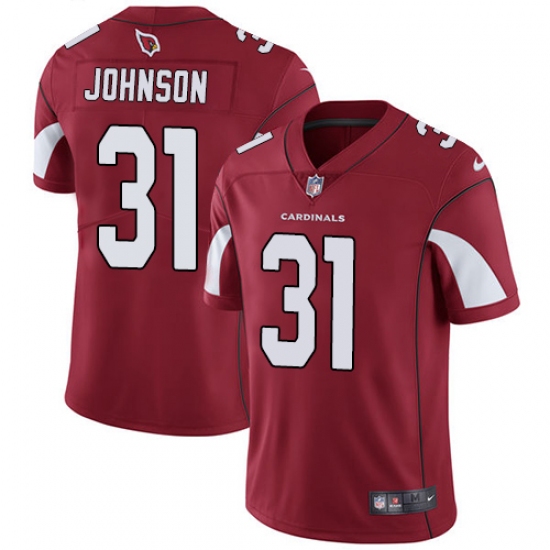 Youth Nike Arizona Cardinals #31 David Johnson Red Team Color Vapor Untouchable Limited Player NFL Jersey - Ujersey
