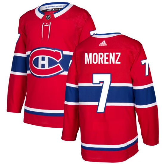 Youth Adidas Montreal Canadiens #7 Howie Morenz Authentic Red Home NHL Jersey - Ujersey