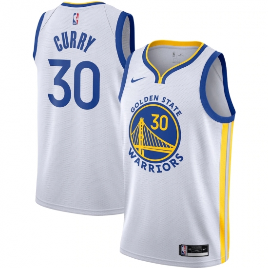 Men's Golden State Warriors #30 Stephen Curry Nike White 2020-21 Swingman Jersey - Ujersey