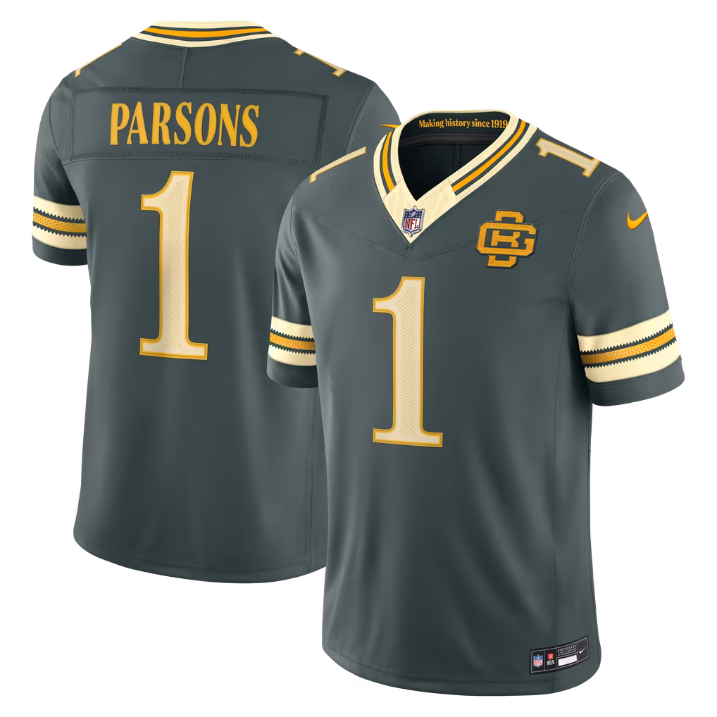 Men's Green Bay Packers Micah Parsons Nike Green 2026 Rivalries Collection Stitched Limited Jersey - Ujersey