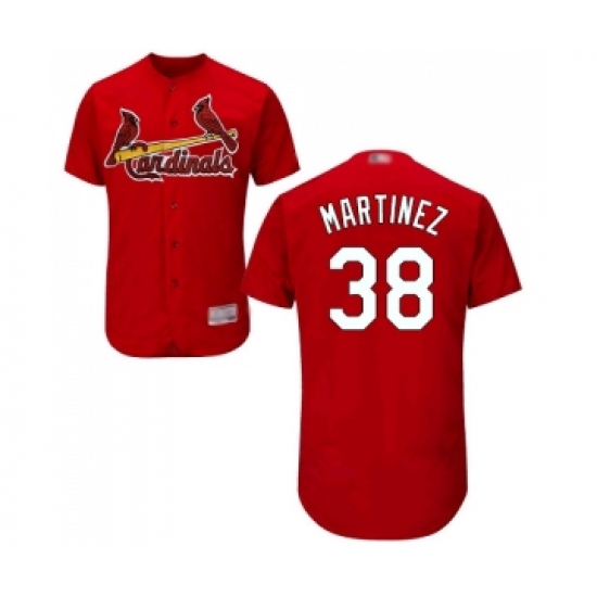 Men's St. Louis Cardinals #38 Jose Martinez Red Alternate Flex Base Authentic Collection Baseball Jersey - Ujersey