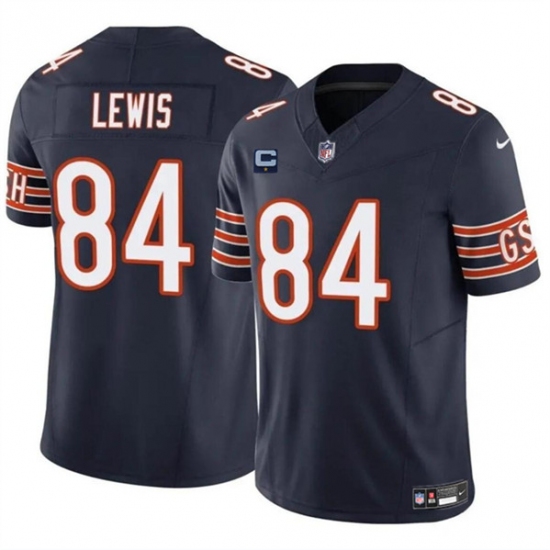 Men's Chicago Bears #84 Marcedes Lewis Navy 2024 F.U.S.E. With 1-star C Vapor Untouchable Limited Football Stitched Jersey - Ujersey
