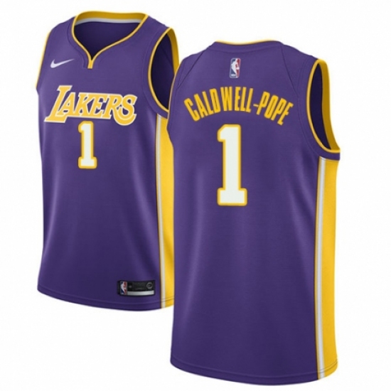 Women's Nike Los Angeles Lakers #1 Kentavious Caldwell-Pope Authentic Purple NBA Jersey - Icon Edition - Ujersey