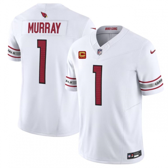 Men's Arizona Cardinals #1 Kyler Murray White 2024 F.U.S.E. With 4-Star C Vapor Untouchable Limited Football Stitched Jersey - Ujersey