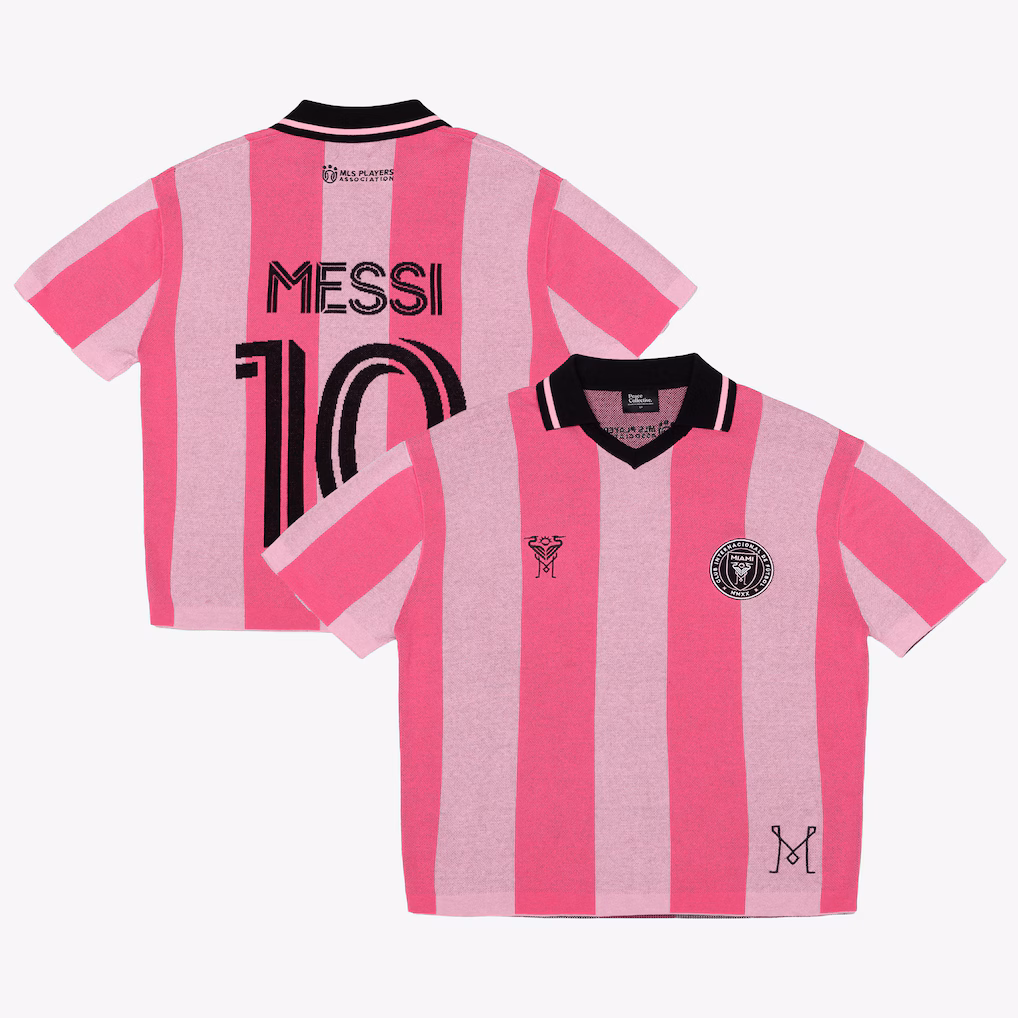 Unisex Inter Miami CF Lionel Messi Peace Collective Pink Knit Fashion Jersey - Ujersey NHL