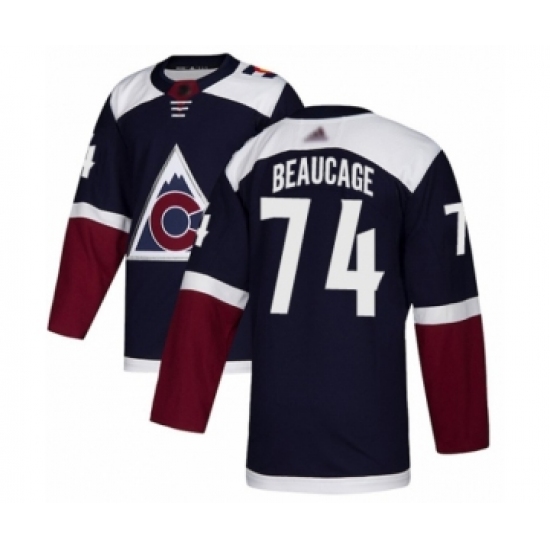Men's Colorado Avalanche #74 Alex Beaucage Authentic Navy Blue Alternate Hockey Jersey - Ujersey