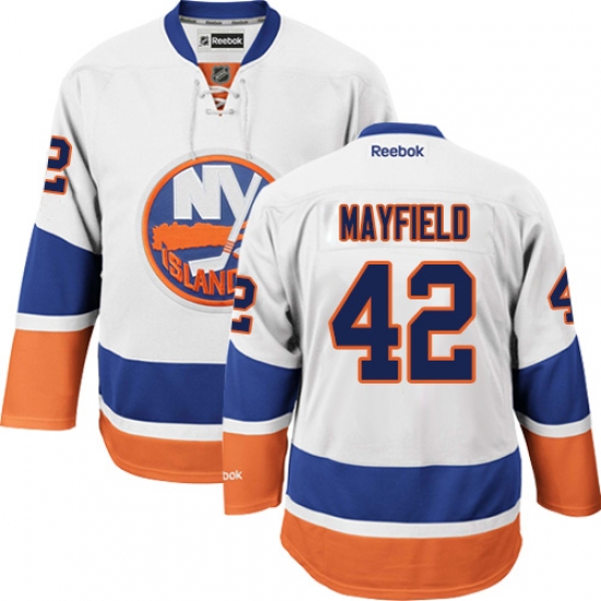 Men's Reebok New York Islanders #42 Scott Mayfield Authentic White Away NHL Jersey - Ujersey