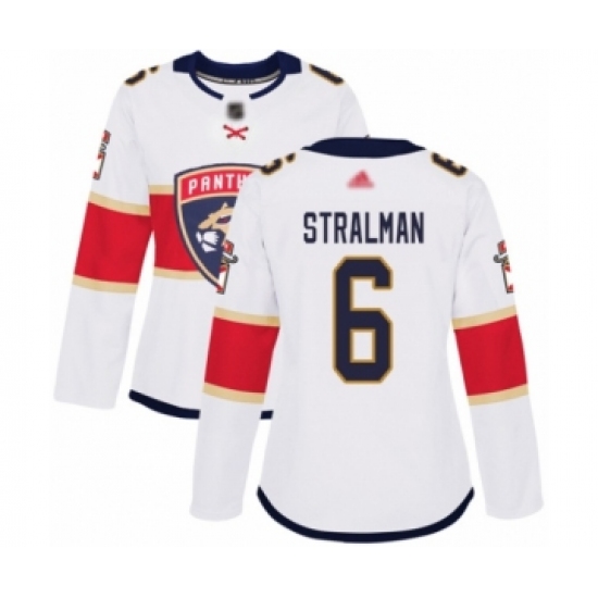 Women's Florida Panthers #6 Anton Stralman Authentic White Away Hockey Jersey - Ujersey