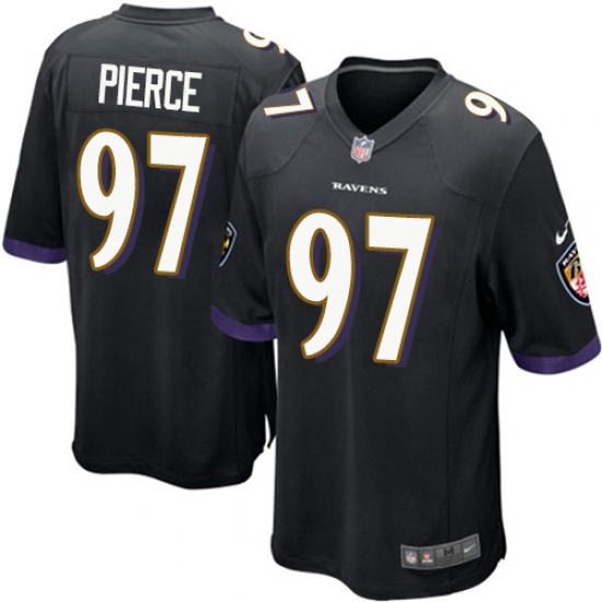 Men's Nike Baltimore Ravens #97 Michael Pierce Game Black Alternate NFL Jersey - Ujersey
