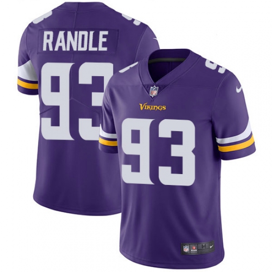 Men's Nike Minnesota Vikings #93 John Randle Purple Team Color Vapor Untouchable Limited Player NFL Jersey - Ujersey