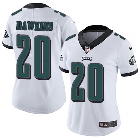 Women's Nike Philadelphia Eagles #20 Brian Dawkins White Vapor Untouchable Limited Player NFL Jersey - Ujersey