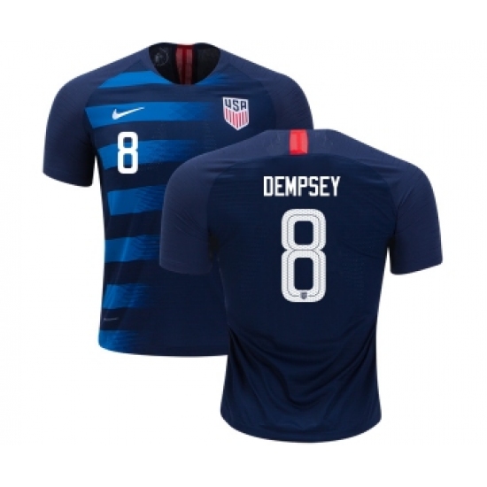 USA #8 Dempsey Away Kid Soccer Country Jersey