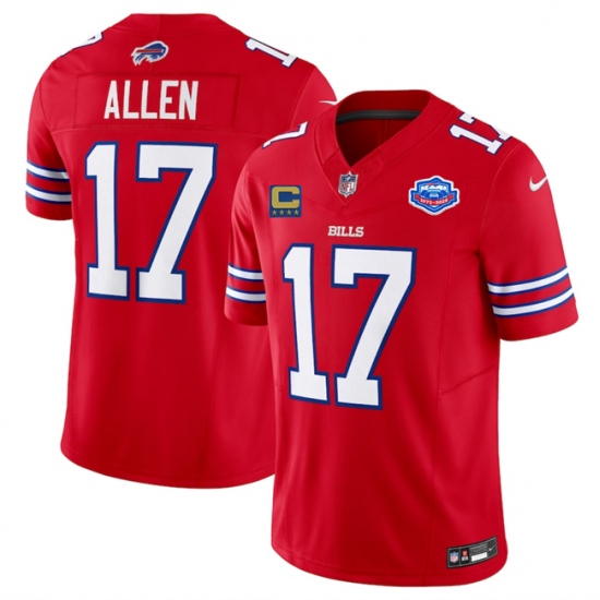 Men's Buffalo Bills #17 Josh Allen Red 2025 F.U.S.E. With Farewell And 4-Star C Vapor Untouchable Limited Football Stitched Jersey - Ujersey