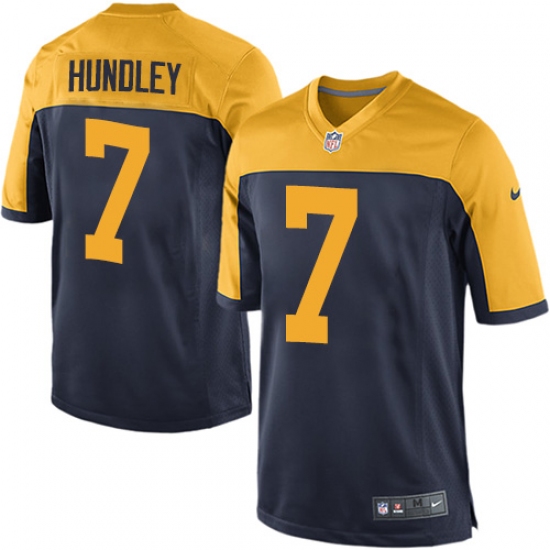 Men's Nike Green Bay Packers #7 Brett Hundley Game Navy Blue Alternate NFL Jersey - Ujersey