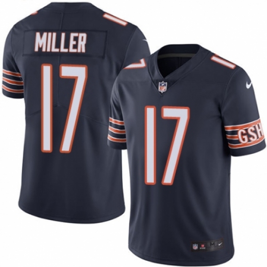 Youth Nike Chicago Bears #17 Anthony Miller Navy Blue Team Color Vapor Untouchable Elite Player NFL Jersey - Ujersey