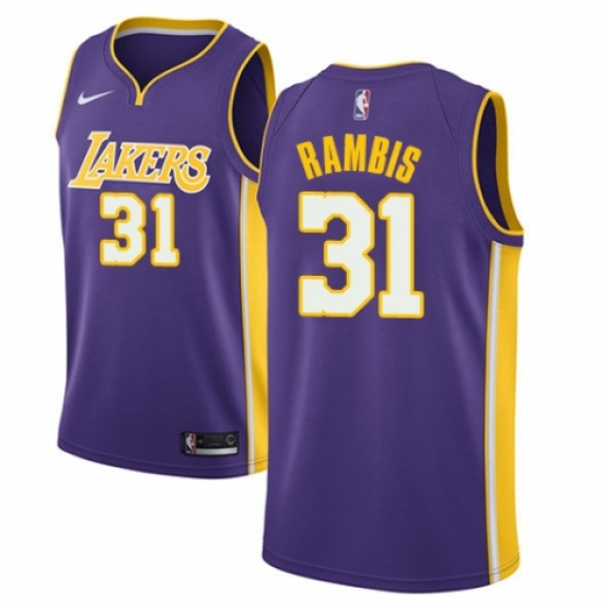 Youth Nike Los Angeles Lakers #31 Kurt Rambis Authentic Purple NBA Jersey - Icon Edition - Ujersey