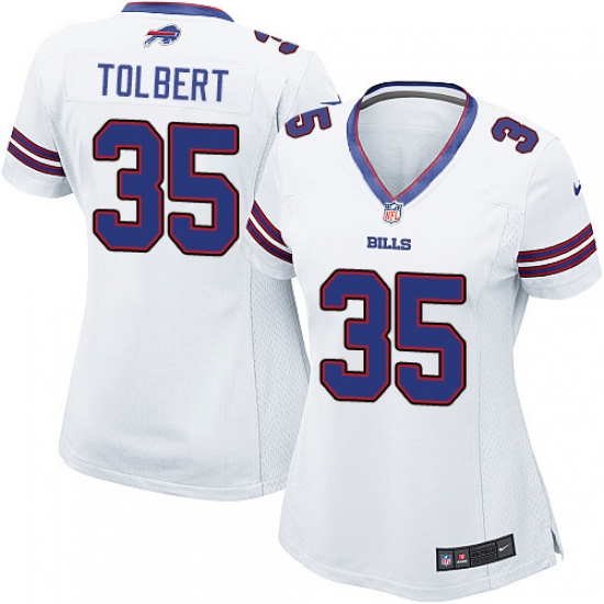Women's Nike Buffalo Bills #35 Mike Tolbert Game White NFL Jersey - Ujersey