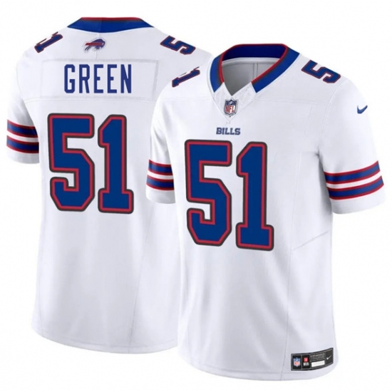 Men's Buffalo Bills #51 Kendrick Green White 2025 F.U.S.E. Vapor Untouchable Limited Football Stitched Jersey - Ujersey