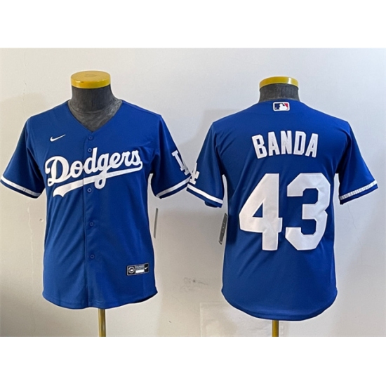 Men's Los Angeles Dodgers #43 Anthony Banda Royal Alternate Limited Stitched Baseball Jersey - Ujersey