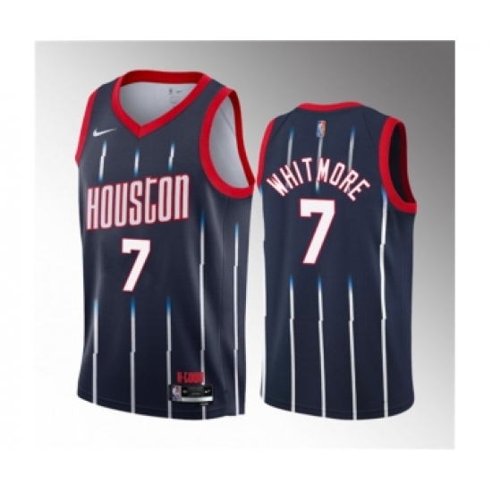 Men's Houston Rockets #7 Cam Whitmore Navy 2023 Draft Classic Edition Stitched Basketball Jersey - Ujersey
