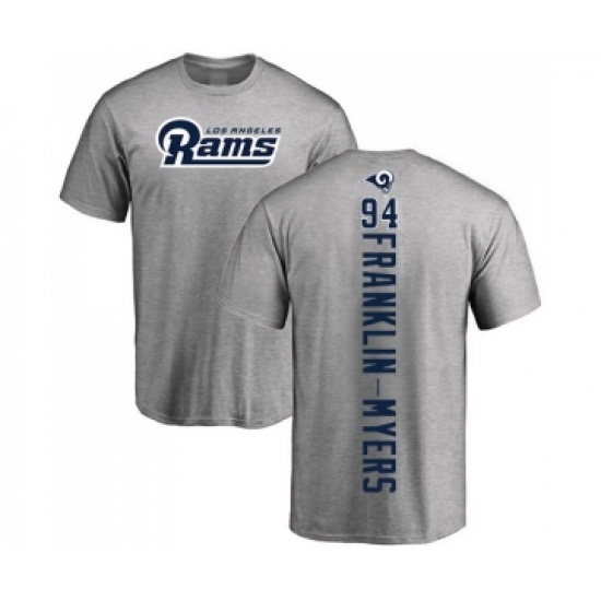 Football Los Angeles Rams #94 John Franklin-Myers Ash Backer T-Shirt - Ujersey