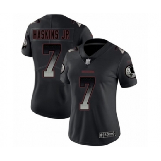 Women's Washington Redskins #7 Dwayne Haskins Limited Black Smoke Fashion Football Jersey
