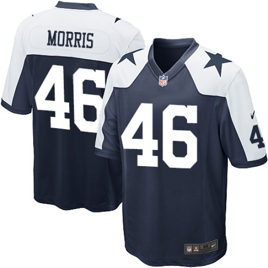 Men's Nike Dallas Cowboys #46 Alfred Morris Game Navy Blue Throwback Alternate NFL Jersey - Ujersey