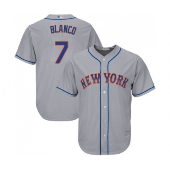 Youth New York Mets #7 Gregor Blanco Authentic Grey Road Cool Base Baseball Jersey - Ujersey