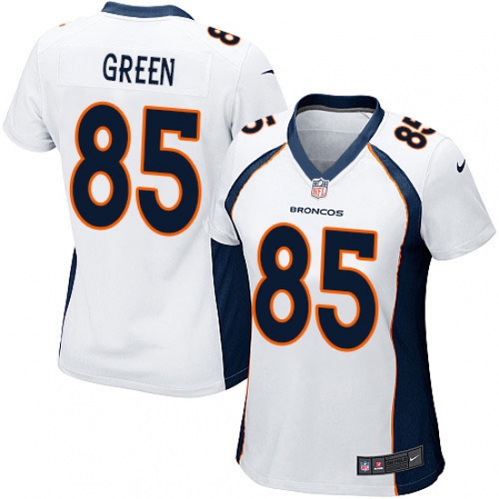 Women's Nike Denver Broncos #85 Virgil Green Game White NFL Jersey - Ujersey