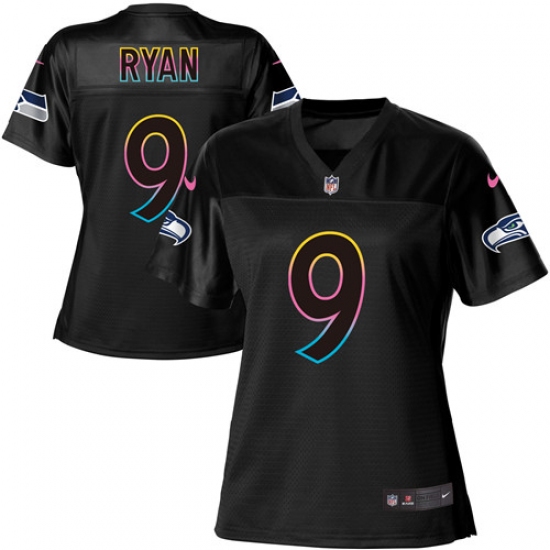 Women's Nike Seattle Seahawks #9 Jon Ryan Game Black Team Color NFL Jersey - Ujersey