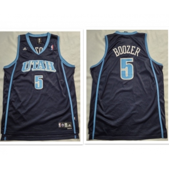 Men's Utah Jazz #5 Carlos Boozer Dark Blue Adidas Swingman Jersey - Ujersey