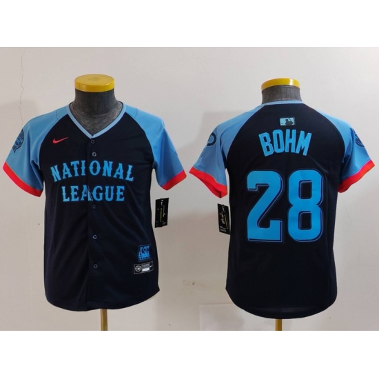 Youth Philadelphia Phillies #28 Alec Bohm Navy 2024 All Star Limited Stitched Jersey - Ujersey