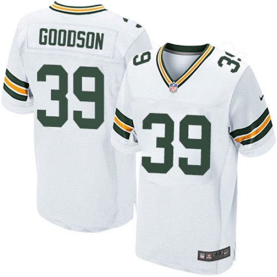 Men's Nike Green Bay Packers #39 Demetri Goodson Elite White NFL Jersey - Ujersey