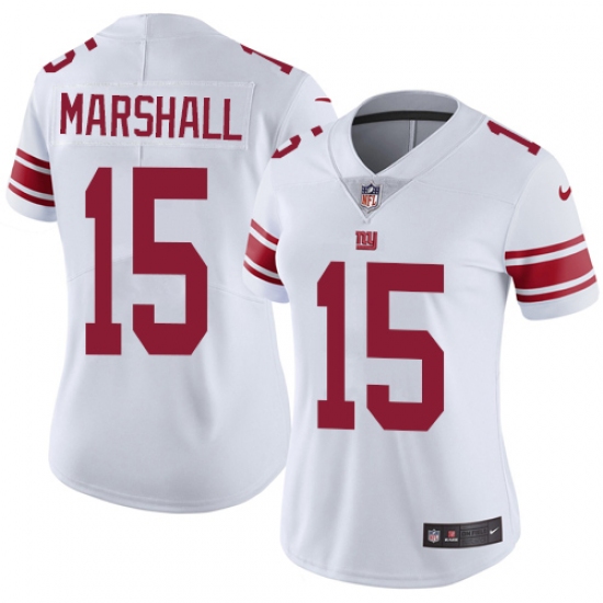 Women's Nike New York Giants #15 Brandon Marshall White Vapor Untouchable Limited Player NFL Jersey - Ujersey